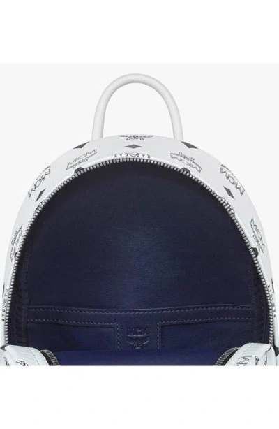Mcm Mini Stark Side Studs Backpack In White