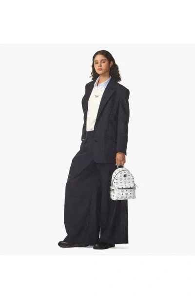 Mcm Mini Stark Side Studs Backpack In White