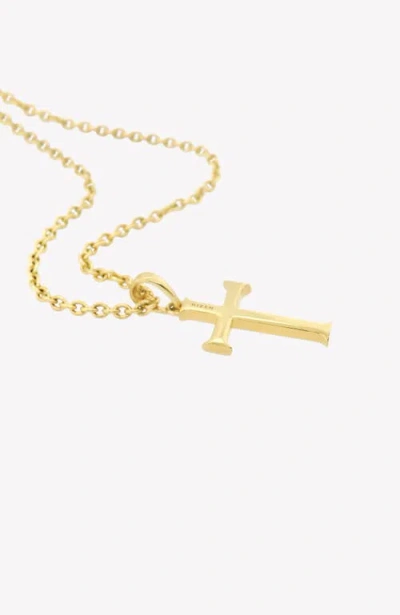 Rizen Jewelry Large Cross Pendant Necklace In Gold