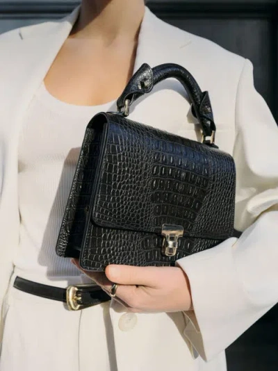 Vie Lorie Vittoria Top Handle Bag In Black