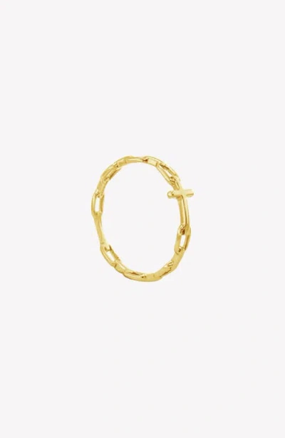 Rizen Jewelry Chain Breaker Cross Ring In Gold