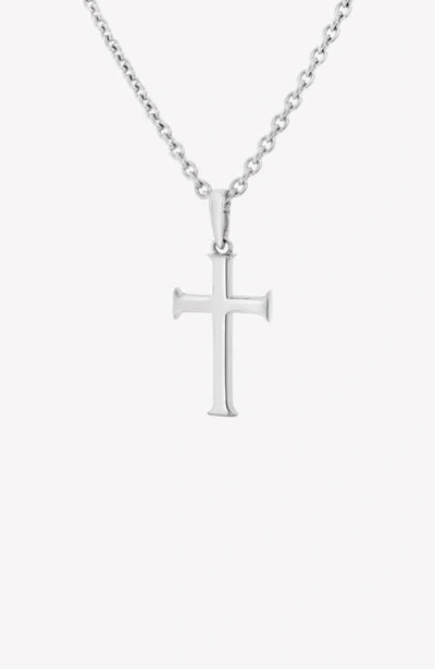 Rizen Jewelry Large Cross Pendant Necklace In Metallic