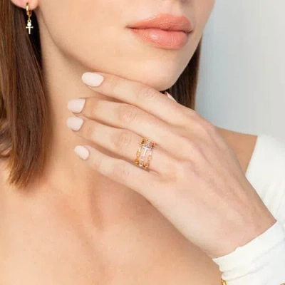 Rizen Jewelry Chain Breaker Cross Ring In Silver