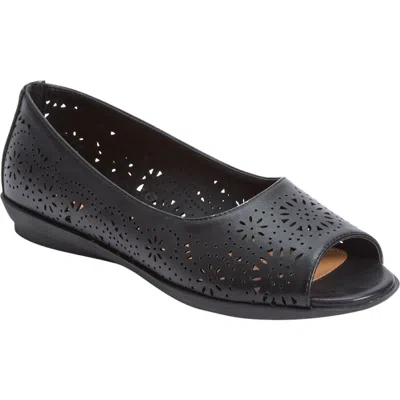 Comfortview The Korrina Slip On Flat In Black