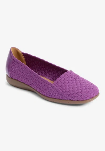 Comfortview The Bethany Slip On Flat In Purple