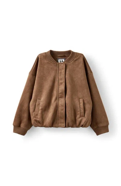 Cotton On Kids Kid's Oversized Bomber Jacket In Brown