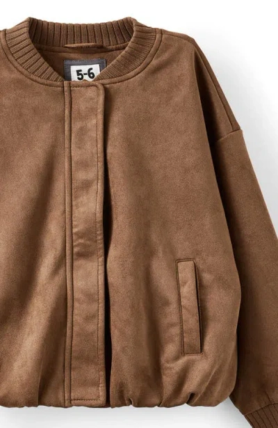 Cotton On Kids Kid's Oversized Bomber Jacket In Brown
