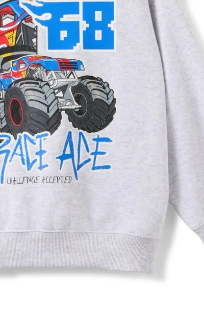 Cotton On Kids Kid's License Sammy Oversize Crew In Gray