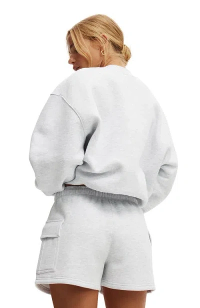 Cotton On Body Active Plush Crew Sweatshirt In Gray