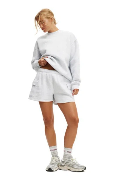 Cotton On Body Active Plush Crew Sweatshirt In Gray