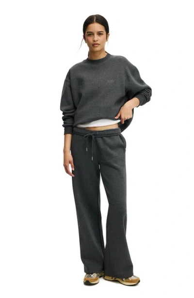 Cotton On Body Plush Graphic Crew Sweatshirt In Gray