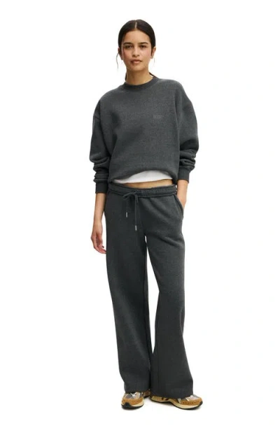 Cotton On Body Plush Graphic Crew Sweatshirt In Gray