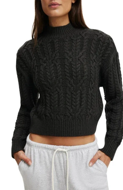 Cotton On Boxy Mock Neck Knit Sweater In Multi