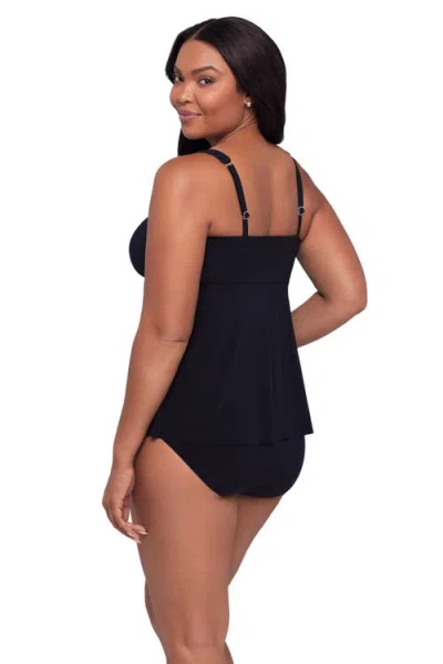 Trimshaper Maddie Square Neck Tankini Swimsuit Top In Animal Print