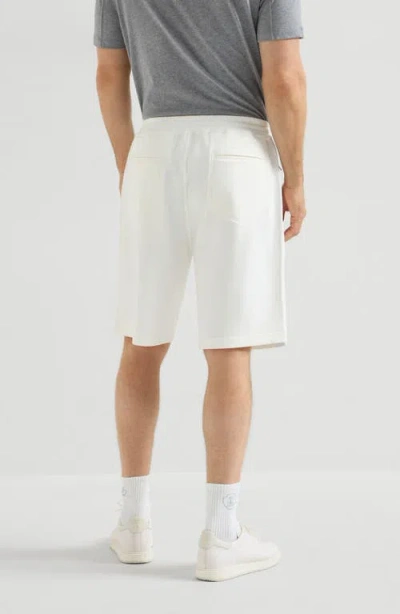 Brunello Cucinelli Drawstring Zip-pocket Shorts In White