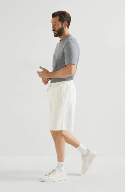 Brunello Cucinelli Drawstring Zip-pocket Shorts In White