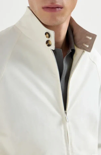 Brunello Cucinelli Gabardine Outerwear Jacket In White
