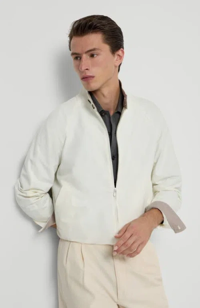 Brunello Cucinelli Gabardine Outerwear Jacket In White