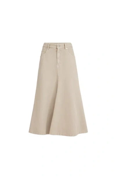 Brunello Cucinelli Five-pocket Flared Skirt In Neutral