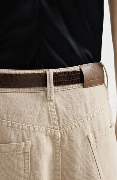 Brunello Cucinelli Five-pocket Flared Skirt In Neutral