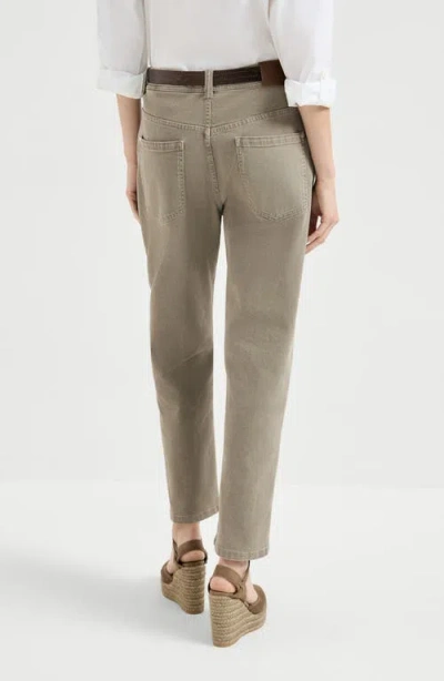 Brunello Cucinelli Baggy Tapered Trousers In Green