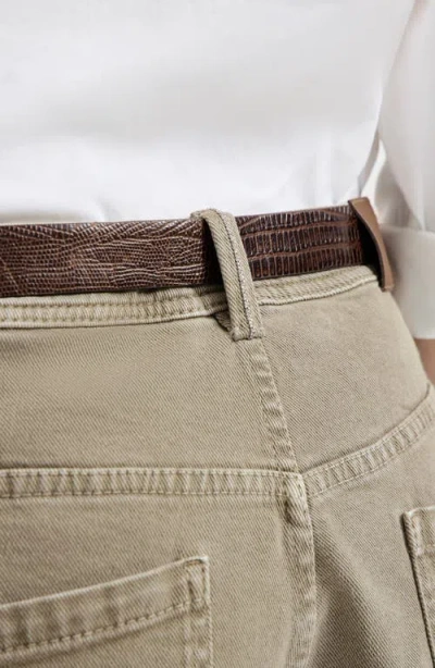 Brunello Cucinelli Baggy Tapered Trousers In Green