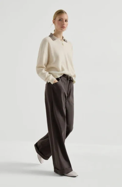 Brunello Cucinelli Buttoned Palazzo Pants In Multi