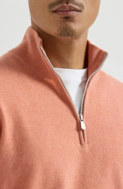 Brunello Cucinelli Cashmere Sweater With Half Zip In Multi