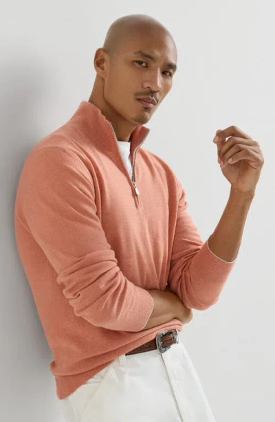 Brunello Cucinelli Cashmere Sweater With Half Zip In Multi