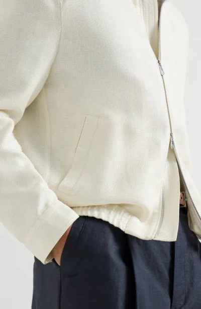 Brunello Cucinelli Outerwear Jacket With Stand Collar In Multi