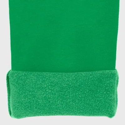 City Threads Girls Soft Fleece Stretch Leggings In Green