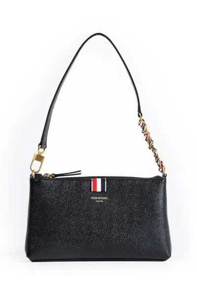 Thom Browne Mini Bag In Pebble Grain Leather In Black