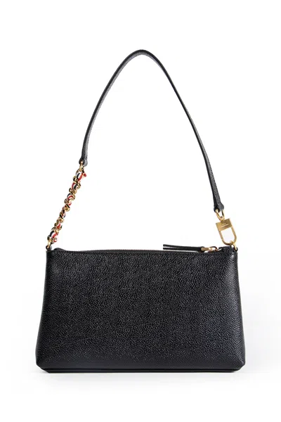 Thom Browne Mini Bag In Pebble Grain Leather In Black