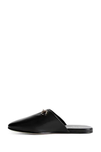 Gucci Men Black Mule With Horsebit On The Front In Smooth Leather Man