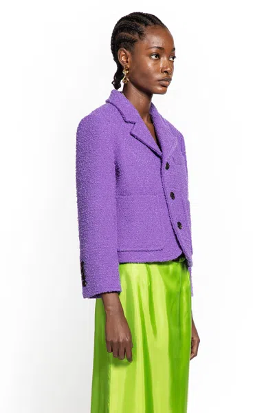 Gucci Purple Cotton Casual Jacket In Purple
