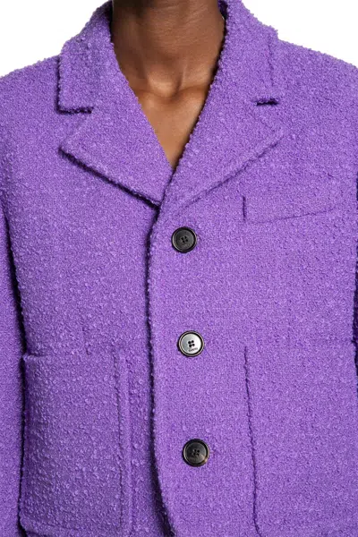 Gucci Purple Cotton Casual Jacket In Purple