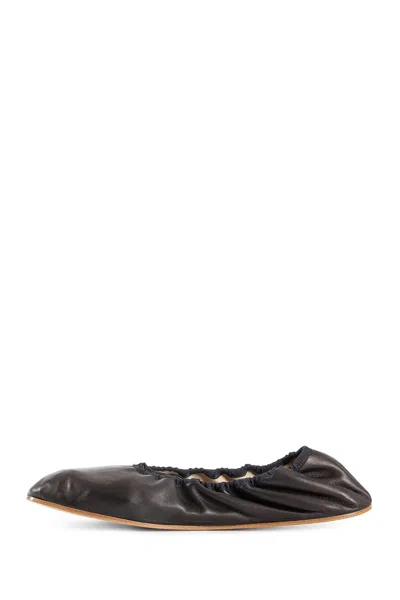 The Row 10mm Hereditas Leather Ballerina Flats In Black