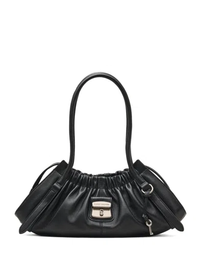 Marc Jacobs The Croc Cristina Small Satchel Crossbody Bag In Black