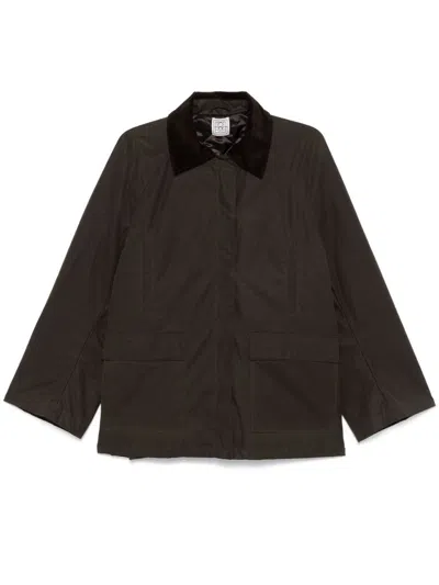 Totême Women Green Cotton Country Jacket, S Luxury Jackets For Women Darveys In Brown