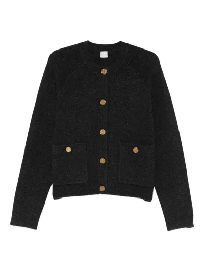 Totême Cashmere-wool Hammered Button Cardigan In Black