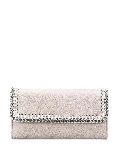 Stella Mccartney Falabella Flap Wallet In Brown