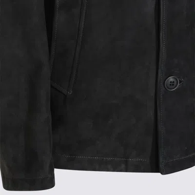 Salvatore Santoro Buttoned Leather Jacket In Black