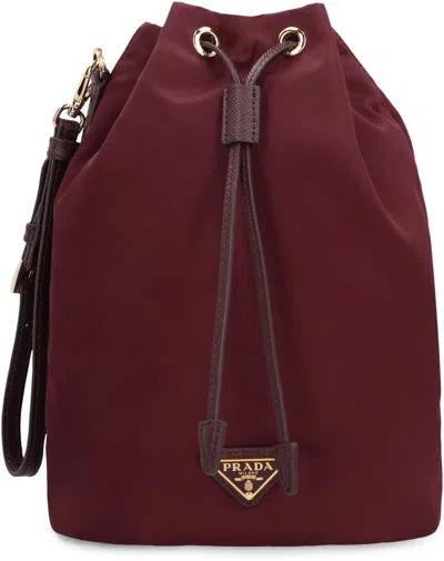 Prada Re-nylon Pouch In Purple