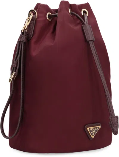 Prada Re-nylon Pouch In Purple
