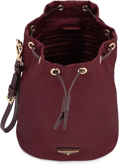 Prada Re-nylon Pouch In Purple