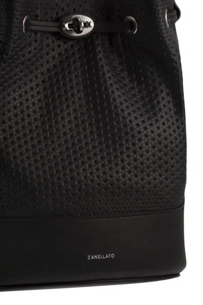 Zanellato Monda' - Leather Bucket Bag S In Black