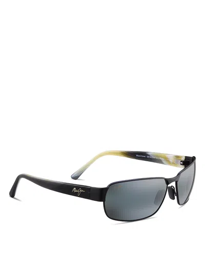 Maui Jim Black Coral Rectangular Sunglasses, 65mm In Black
