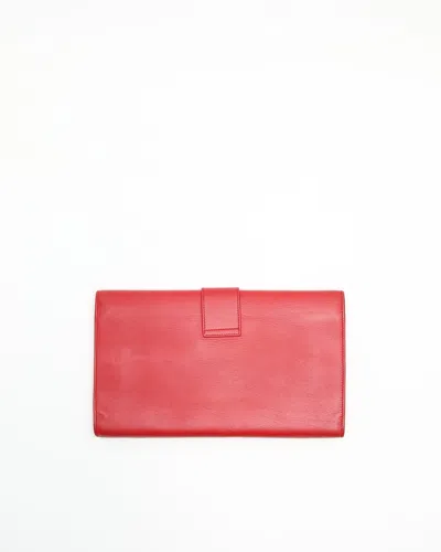 Saint Laurent Y Clutch Bag In Red