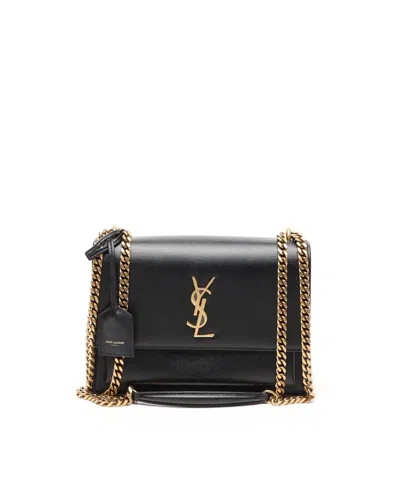 Saint Laurent Medium Sunset Bag In Black