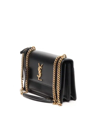 Saint Laurent Medium Sunset Bag In Black